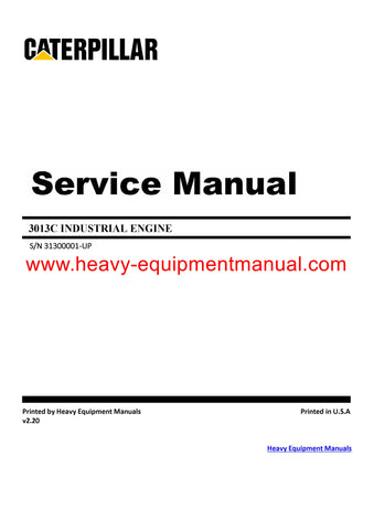 DOWNLOAD CATERPILLAR 3013C INDUSTRIAL ENGINE SERVICE REPAIR MANUAL 313