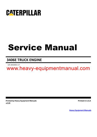 DOWNLOAD CATERPILLAR 3406E TRUCK ENGINE SERVICE REPAIR MANUAL 2WS