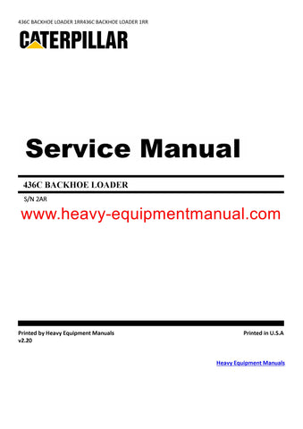 DOWNLOAD CATERPILLAR 436C BACKHOE LOADER SERVICE REPAIR MANUAL 2AR