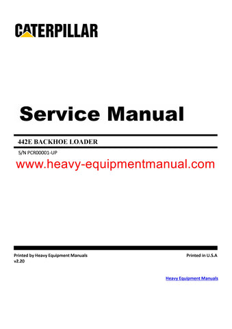 DOWNLOAD CATERPILLAR 442E BACKHOE LOADER SERVICE REPAIR MANUAL PCR