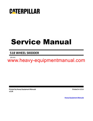 DOWNLOAD CATERPILLAR 518 WHEEL SKIDDER SERVICE REPAIR MANUAL 50S