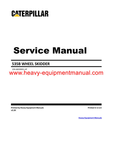 DOWNLOAD CATERPILLAR 535B WHEEL SKIDDER SERVICE REPAIR MANUAL AAE