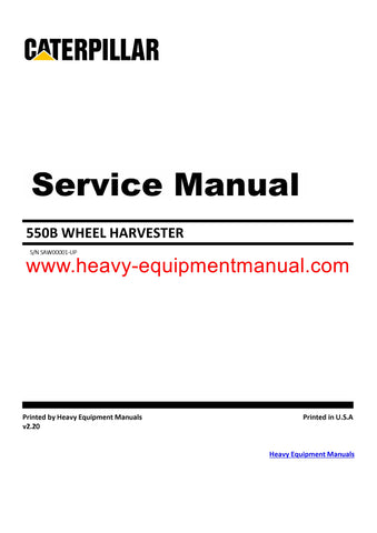 DOWNLOAD CATERPILLAR 550B WHEEL HARVESTER SERVICE REPAIR MANUAL SAW