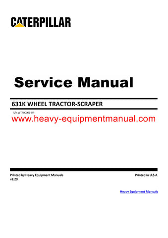 DOWNLOAD CATERPILLAR 631K WHEEL TRACTOR-SCRAPER SERVICE REPAIR MANUAL WTR