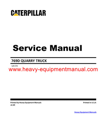 Download Caterpillar 769D Quarry Truck Service Repair Manual 5TR