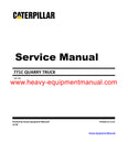 Download Caterpillar 771C Quarry Truck Service Repair Manual 3BJ