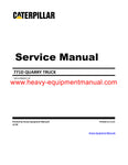 Download Caterpillar 771D Quarry Truck Service Repair Manual 6YS