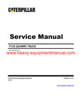 Download Caterpillar 771D Quarry Truck Service Repair Manual BCA