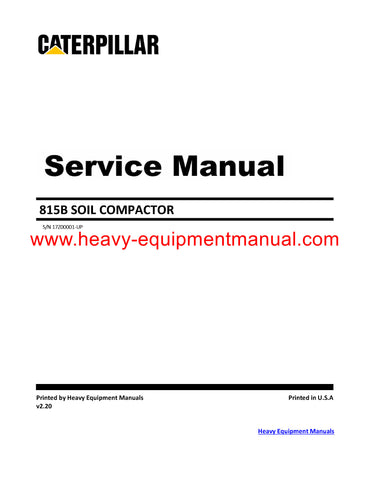 DOWNLOAD CATERPILLAR 815B SOIL COMPACTOR SERVICE REPAIR MANUAL 17Z