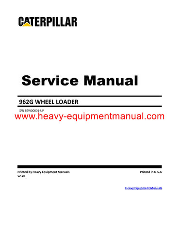 DOWNLOAD CATERPILLAR 962G WHEEL LOADER SERVICE REPAIR MANUAL 6EW