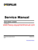 Caterpillar 962H WHEEL LOADER Full Complete Service Repair Manual SSA