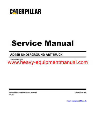 DOWNLOAD CATERPILLAR AD45B UNDERGROUND ART TRUCK SERVICE REPAIR MANUAL CXM