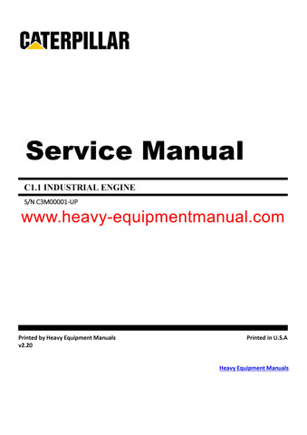Download Caterpillar C1.1 INDUSTRIAL ENGINE Service Repair Manual C3M