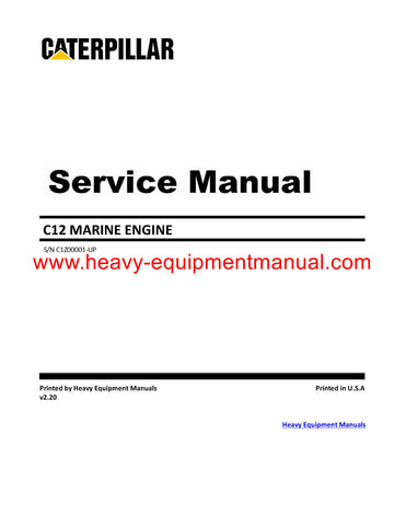 DOWNLOAD CATERPILLAR C12 MARINE ENGINE SERVICE REPAIR MANUAL C1Z