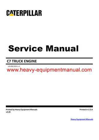 Download Caterpillar C7 TRUCK ENGINE Service Repair Manual RMF