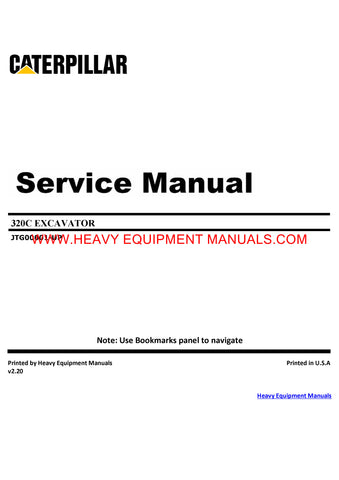 Caterpillar 320C EXCAVATOR Full Complete Service Repair Manual JTGCaterpillar 320C EXCAVATOR Full Complete Service Repair Manual JTG