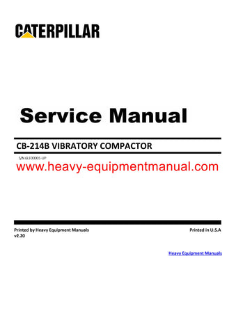 DOWNLOAD CATERPILLAR CB-214B VIBRATORY COMPACTOR SERVICE REPAIR MANUAL 6LF