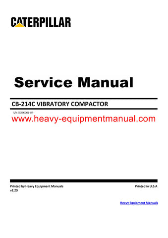 DOWNLOAD CATERPILLAR CB-214C VIBRATORY COMPACTOR SERVICE REPAIR MANUAL 9XK