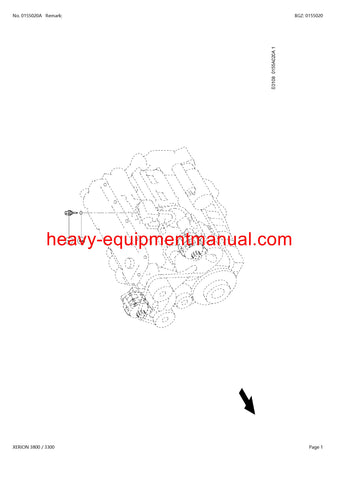 CLAAS XERION 3800 3300 TRACTOR PARTS CATALOG MANUAL (SN: 78100110-78199999)