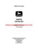 John Deere 690ELC Excavator Parts Manual PC2331