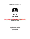 John Deere 1270E T3 Wheeled Harvester Parts Manual PC9720