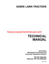 John Deere Sabre Lawn Tractor Mower Service Repair Technical Manual TM1769