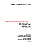 John Deere 1438 1538 1542,15.538 15 542 1642 1646 1742 1846 2046 Sabre Tractor Technical Service Repair Manual TM1769