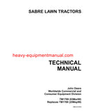 John Deere 1438 1538 1542,15.538 15 542 1642 1646 1742 1846 2046 Sabre Tractor Technical Service Repair Manual TM1769