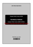 John Deere 2025R Compact Utility Tractor Service Repair Technical Manual TM127019