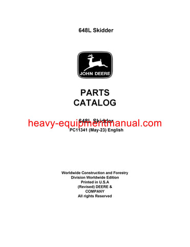 John Deere 648L Skidder Parts Manual PC11341