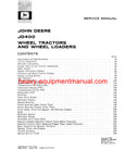 John Deere JD400 Tractor Service Repair Manual SM2074