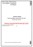 John Deere X750 X754 X758 Signature Series Tractor Technical Service Repair Manual TM142419