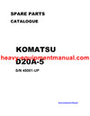 DOWNLOAD KOMATSU D20A-5 (JPN) Bulldozer Parts Manual SN 45001-UP