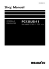 Komatsu PC138US -11 Hydraulic Excavator Service Repair Manual Sn 50001-up