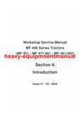 Massey Ferguson MF491 MF492 Tractor Service Repair Manual