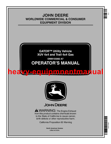 Download John Deere XUV 620i Gator Utility Vehicle Operator Manual