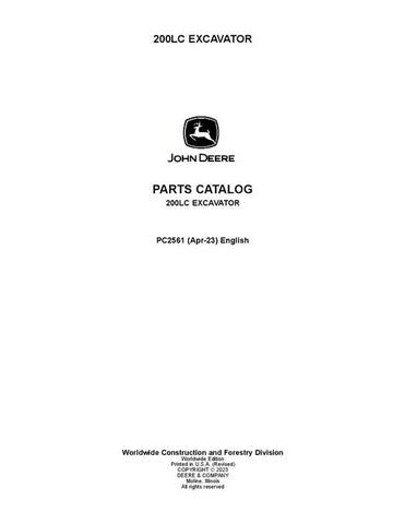 PC2561 - John Deere 200LC C Series Excavator Parts Manual