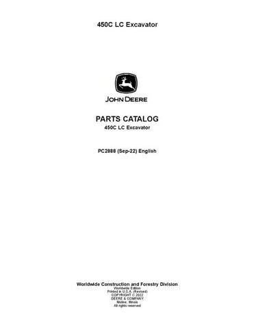 PC2888 - John Deere 450CLC Excavator Parts Manual