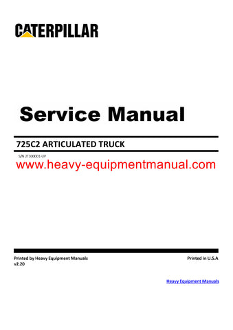 Download Caterpillar 725C2 Articulated Truck Service Repair Manual 2T3