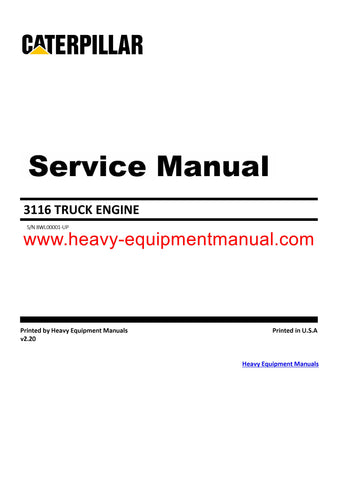 DOWNLOAD CATERPILLAR 3116 TRUCK ENGINE FULL COMPLETE SERVICE REPAIR MANUAL 8WL