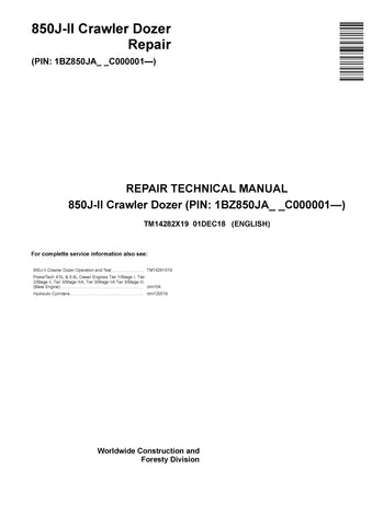 John Deere 850J-II (SN. C000001-) Crawler Dozer Service Technical Manual - TM14282X19