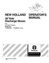 New Holland 38 Side Discharge Mower For LS Yard Tractor Operator's Manual 86602563 