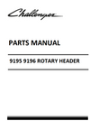 Challenger 9195 9196 Rotary Header Parts Manual Instant Download