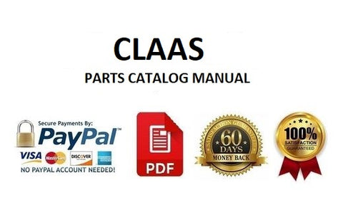 CLAAS XERION 5000-4000 TRACTOR PARTS CATALOG MANUAL (SN: E5409011-E5409999)