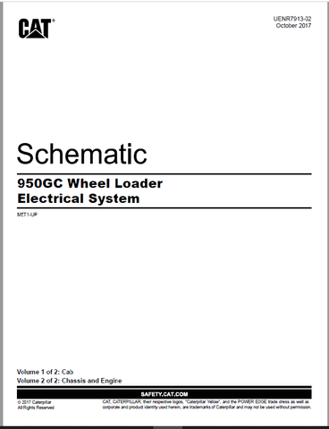 DOWNLOAD CATERPILLAR 950 GC WHEEL LOADER HYDRAULIC AND ELECTRICAL SCHEMATIC MANUAL