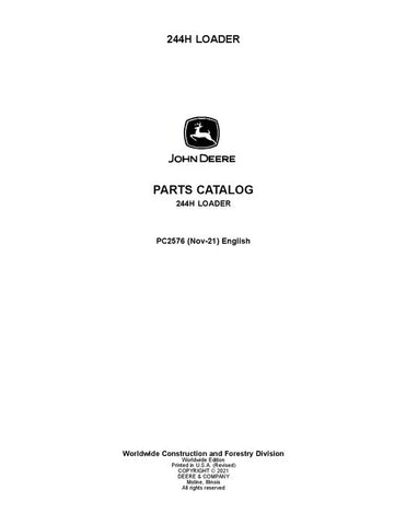 John Deere 244H H Series Loader Parts Manual PC2576