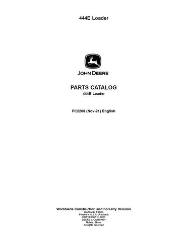 John Deere 444E E Series Loader Parts Manual PC2208