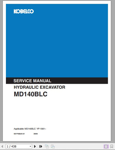 Download Kobelco MD140BLC Hydraulic Excavator Service Repair Manual