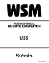 Kubota U35 U35-3 Excavator Workshop Service Repair Manual