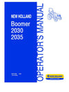 New Holland Boomer 2030 2035 Tractor Operator's Manual 87477103 